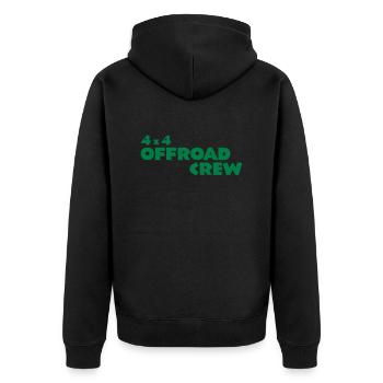 4x4 offroad crew Shirt - Unisex Premium Organic Zip Hoodie - black - Back - Nico (187cm)