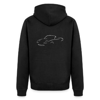 Miata NA Blanche - Veste à capuche bio Premium Unisexe - noir - Dos - Nico (187cm)