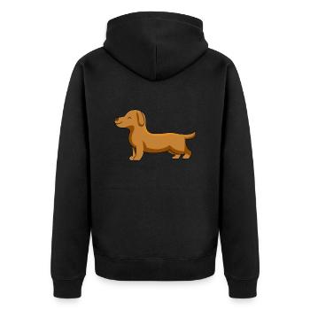 Teckel chien - Veste à capuche bio Premium Unisexe - noir - Dos - Nico (187cm)