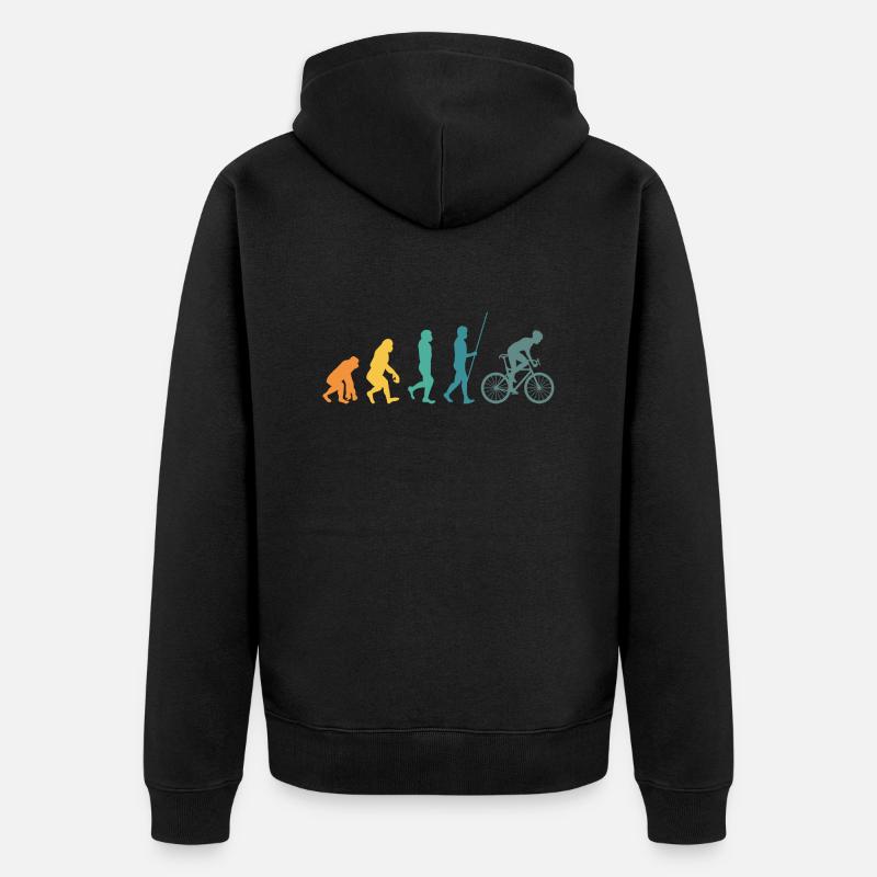 Évolution du vélo - Veste à capuche bio Premium Unisexe - noir
