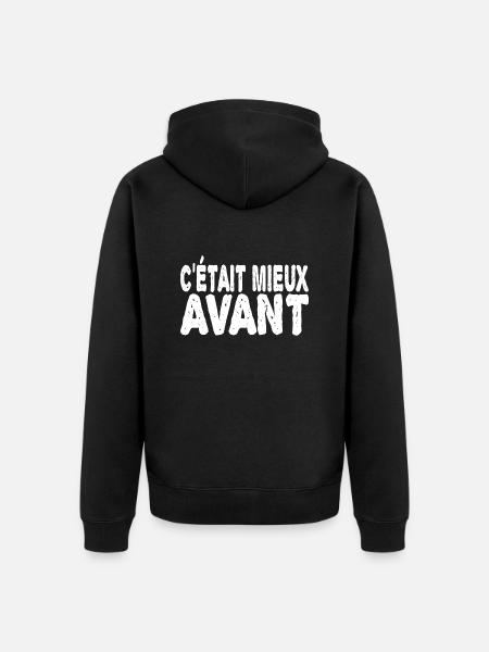 c'était mieux avant - Veste à capuche bio Premium Unisexe - noir