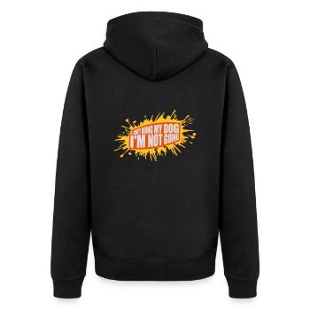 Citation Apportez mon chien - Veste à capuche bio Premium Unisexe - noir - Dos - Nico (187cm)