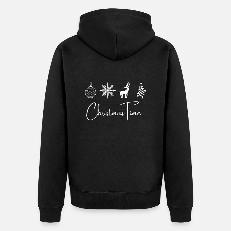 Période de Noël - Veste à capuche bio Premium Unisexe - noir