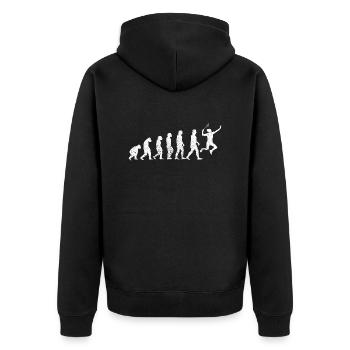 Équipe de badminton de fans de badminton - Veste à capuche bio Premium Unisexe - noir - Dos - Nico (187cm)