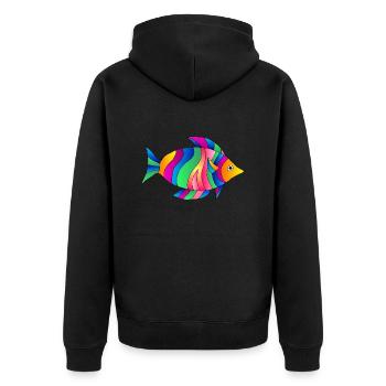 Poisson - Veste à capuche bio Premium Unisexe - noir - Dos - Nico (187cm)