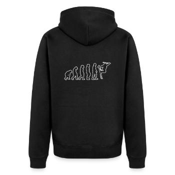 Skier Skiing Outfit Ski Skiing Ski Design - Unisex Premium Organic Zip Hoodie - black - Back - Nico (187cm)