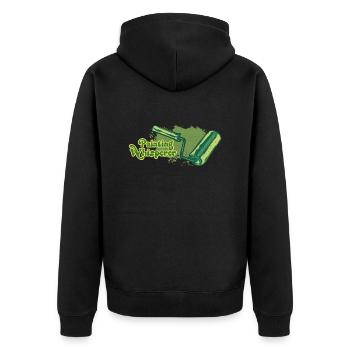 Painting Whisperer Malen künstlerisch Dekorieren - Unisex Premium Bio Zip Hoodie - Schwarz - Hinten - Nico (187cm)