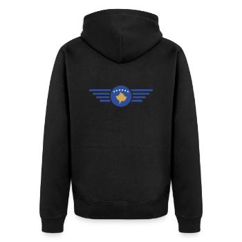 T-shirt de style Kosovo - Veste à capuche bio Premium Unisexe - noir - Dos - Nico (187cm)