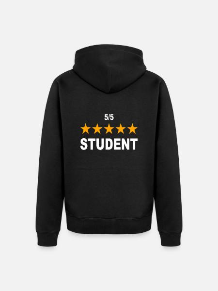 Student Studium Semester Universität - Unisex Premium Bio Zip Hoodie - Schwarz
