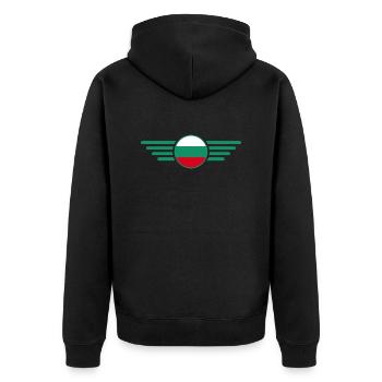 I Love Bulgaria, Elegance Style Design T-Shirt - Unisex Premium Organic Zip Hoodie - black - Back - Nico (187cm)