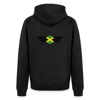 J’aime la Jamaïque, Style Design T-Shirt - Veste à capuche bio Premium Unisexe - noir - Dos - Nico (187cm)