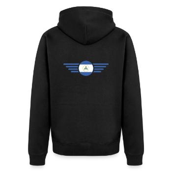 J’aime le Nicaragua, T-shirt design de style élégance - Veste à capuche bio Premium Unisexe - noir - Dos - Nico (187cm)