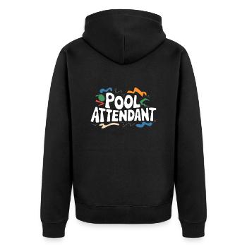 Fun on the water - Unisex Premium Organic Zip Hoodie - black - Back - Nico (187cm)