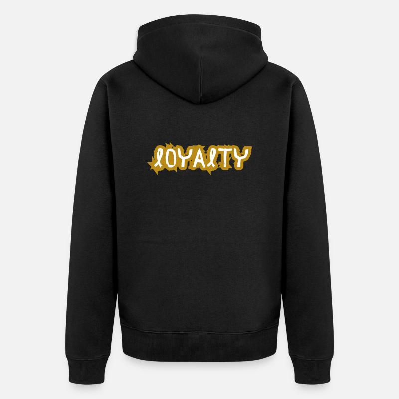 Loyalty - Unisex Premium Bio Zip Hoodie - Schwarz
