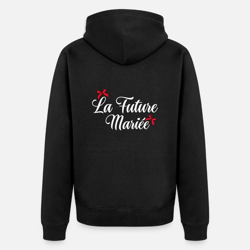 La future mariée noeud - Veste à capuche bio Premium Unisexe - noir