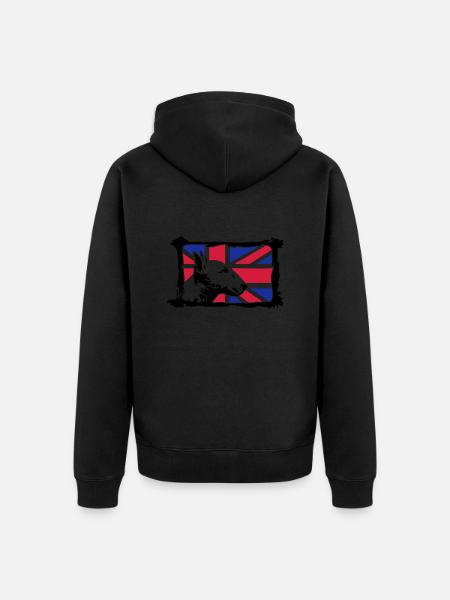 Bullterrier - Unisex Premium Organic Zip Hoodie - black