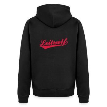 Leader of the Pack - Unisex Premium Organic Zip Hoodie - black - Back - Nico (187cm)