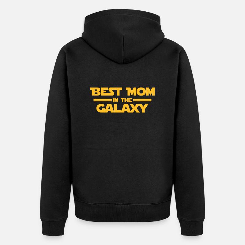 Best Mom in the Galaxy - Veste à capuche bio Premium Unisexe - noir