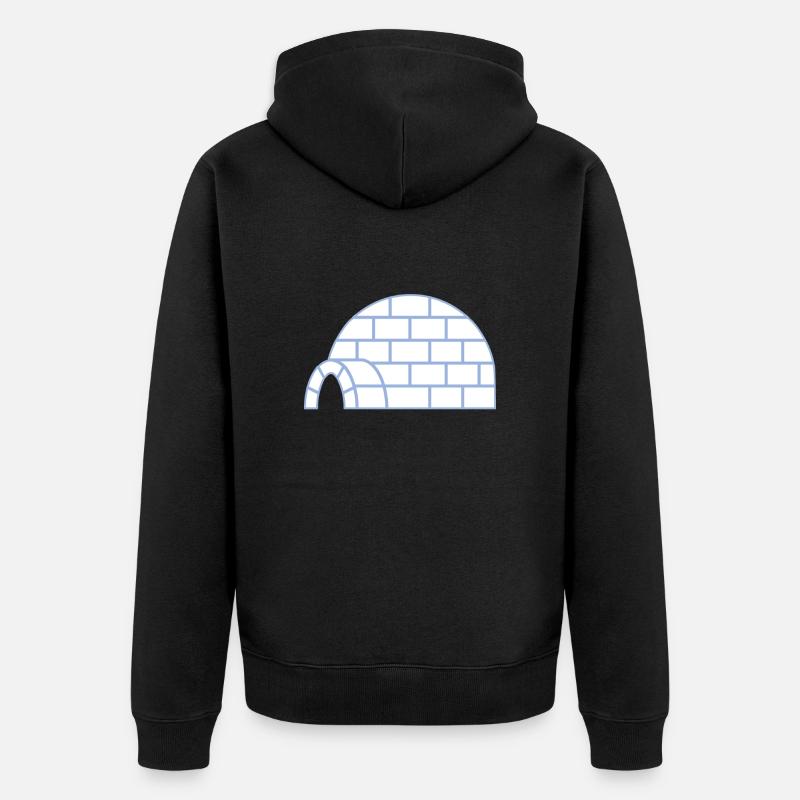 iglou - Veste à capuche bio Premium Unisexe - noir