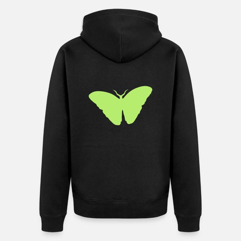 papillon - Veste à capuche bio Premium Unisexe - noir