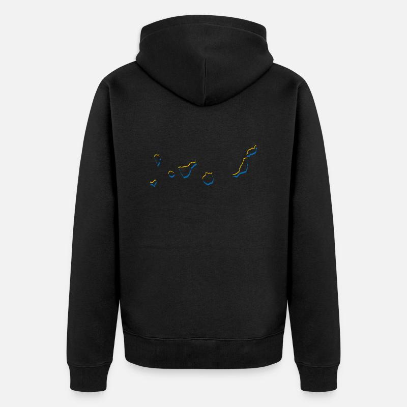 Îles Canaries - Veste à capuche bio Premium Unisexe - noir