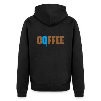 i like coffee with my oxygen, - Veste à capuche bio Premium Unisexe - noir - Dos - Nico (187cm)