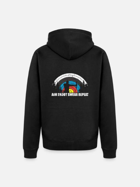 Spaß Bogenschießen Bogenjäger Bogenjagd Bogenjagd - Unisex Premium Bio Zip Hoodie - Schwarz