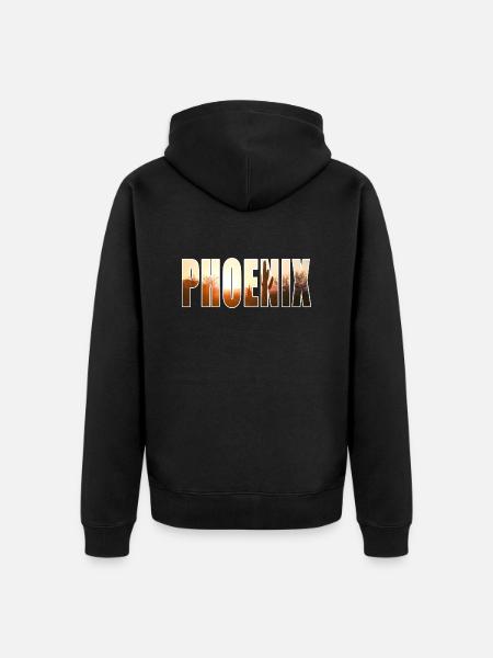 Phoenix - Unisex Premium Organic Zip Hoodie - black