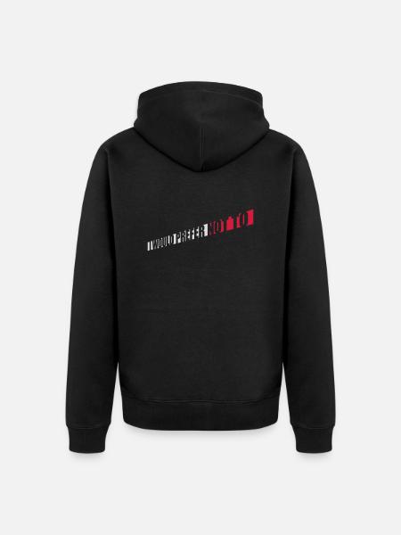 I prefer not to - Unisex Premium Organic Zip Hoodie - black