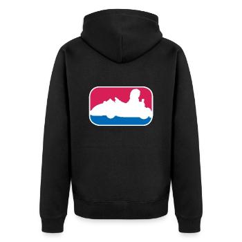 Kart Gokart Racing Formel tuning lustige Geschenk - Unisex Premium Bio Zip Hoodie - Schwarz - Hinten - Nico (187cm)