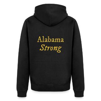 Alabama Stark - Unisex Premium Bio Zip Hoodie - Schwarz - Hinten - Nico (187cm)