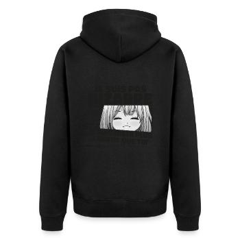 Je Ne Suis Pas Bizarre, Je Suis Juste Plus Créatif - Veste à capuche bio Premium Unisexe - noir - Dos - Nico (187cm)