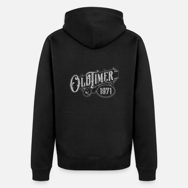 Oldtimer - Unisex Premium Bio Zip Hoodie - Schwarz