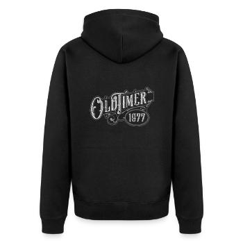 Voiture de collection - Veste à capuche bio Premium Unisexe - noir - Dos - Nico (187cm)