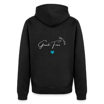 Bientôt grand frère - Veste à capuche bio Premium Unisexe - noir - Dos - Nico (187cm)