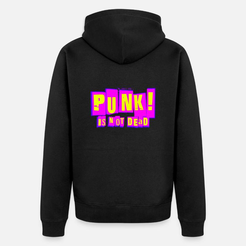 PUNK! N’EST PAS MORT - Veste à capuche bio Premium Unisexe - noir