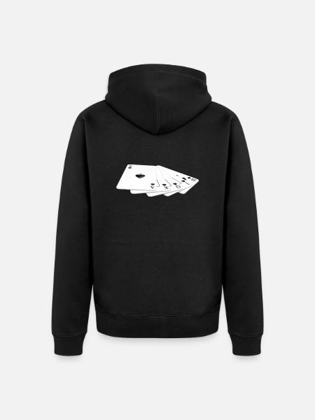 boardgame chess backgammon game night - Unisex Premium Bio Zip Hoodie - Schwarz