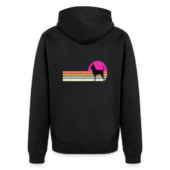 Chihuahua best Buddy - Unisex Premium Bio Zip Hoodie - Schwarz - Hinten - Nico (187cm)