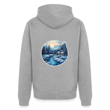 Inverno - Felpa con cappuccio ecologica premium unisex - grigio melange - Retro - Nico (187cm)