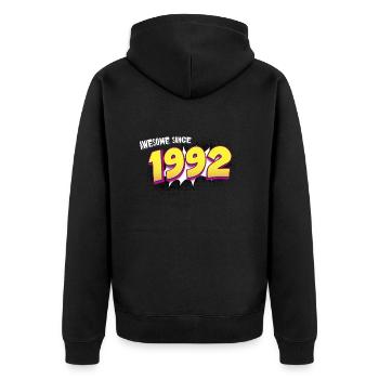 Rétro 31e anniversaire dans le Style Pop Art Comic Book - Veste à capuche bio Premium Unisexe - noir - Dos - Nico (187cm)