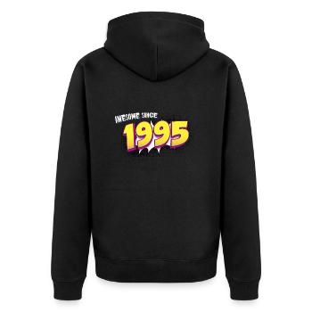 Rétro 28e anniversaire dans le Style de bande dessinée Pop Art - Veste à capuche bio Premium Unisexe - noir - Dos - Nico (187cm)