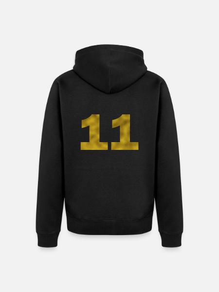 Birthday 11 years - Unisex Premium Organic Zip Hoodie - black