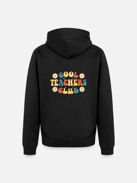 Cool Teachers Club - Unisex Premium Organic Zip Hoodie - black