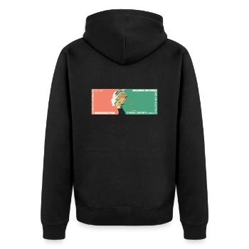 Neurodiverse pride. - Unisex Premium Organic Zip Hoodie - black - Back - Nico (187cm)