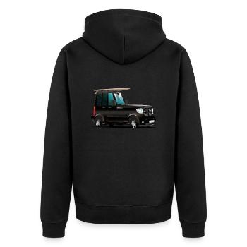 FunnyNitro - Veste à capuche bio Premium Unisexe - noir - Dos - Nico (187cm)