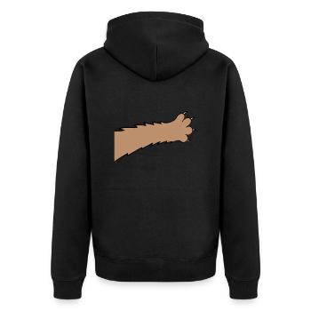 Cats, claws, paws, paws, sharp claws, scratching - Unisex Premium Organic Zip Hoodie - black - Back - Nico (187cm)