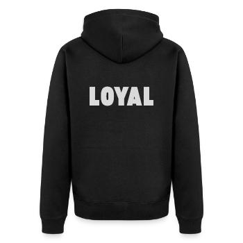 Loyauté loyale - Veste à capuche bio Premium Unisexe - noir - Dos - Nico (187cm)