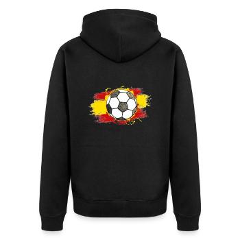 Football Spain (España) 01 - Unisex Premium Organic Zip Hoodie - black - Back - Nico (187cm)