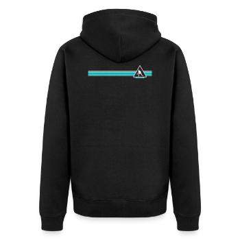 table tennis - Unisex Premium Organic Zip Hoodie - black - Back - Nico (187cm)