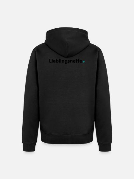 Lieblingsneffe bester Neffe Welt Spruch Geschenk - Unisex Premium Bio Zip Hoodie - Schwarz